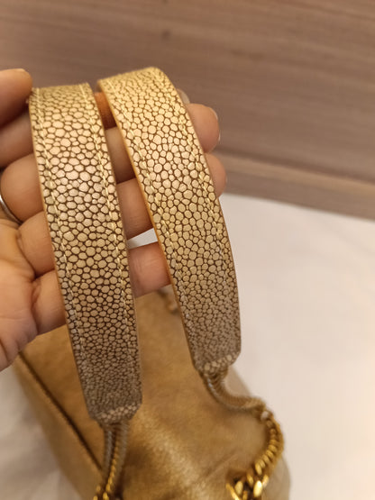 YsL Niki Medium Stingray Embossed Beige GHW 2019