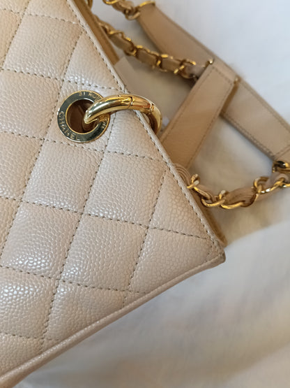 Chanel GST Caviar Beige GHW #16