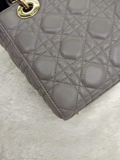 Lady Dior Small Lamb Grey GHW 2019