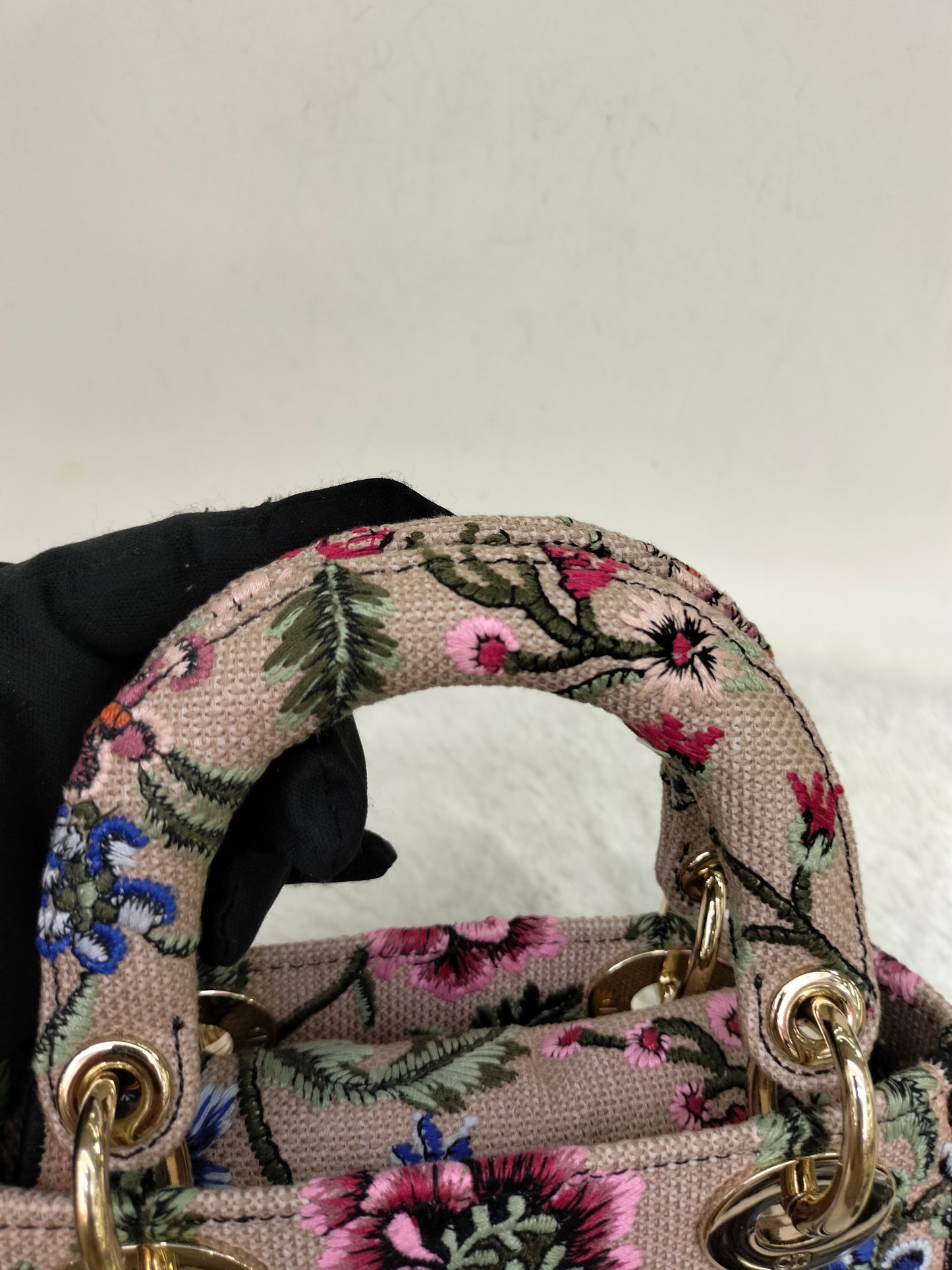 Lady Dior Mini D Lite Embroidered Canvas Mille Fleurs GHW 2023