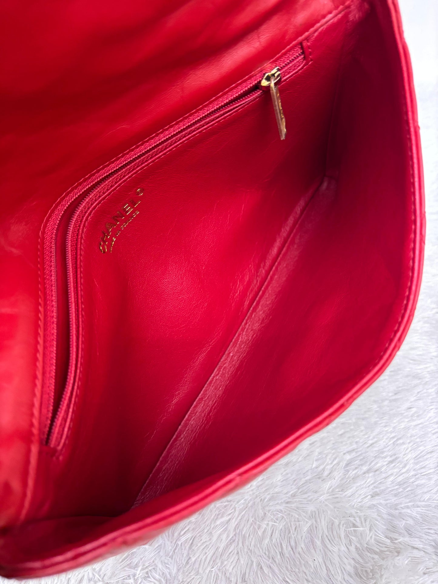 Chanel 2.55 Reissue Fold Over Clutch Calfskin Red GHW #26