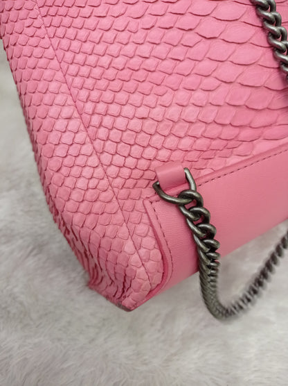 Chanel Urban Luxury Drawstring Backpack Python Pink RHW #22