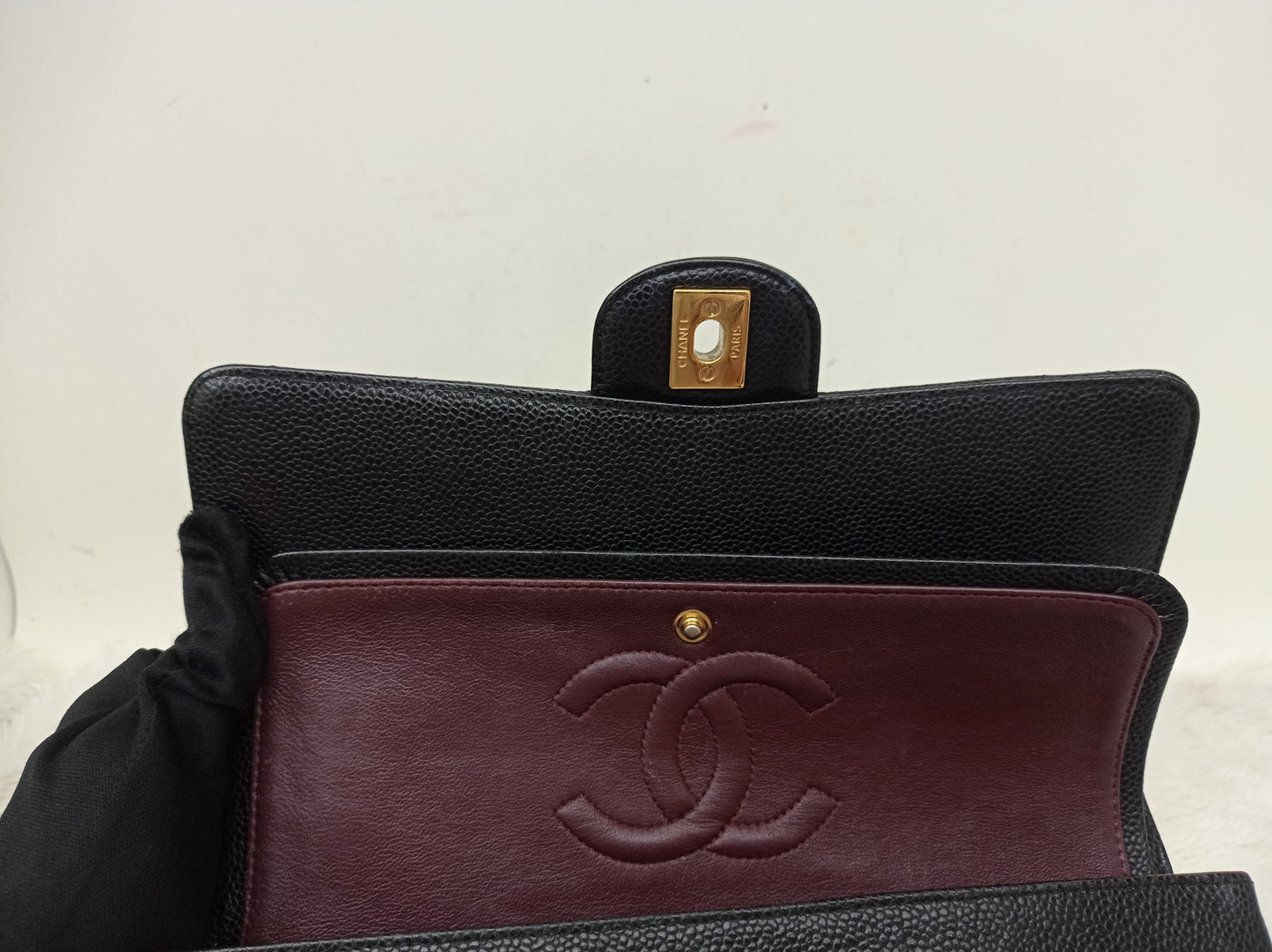 Chanel Medium Caviar Black GHW DF #20