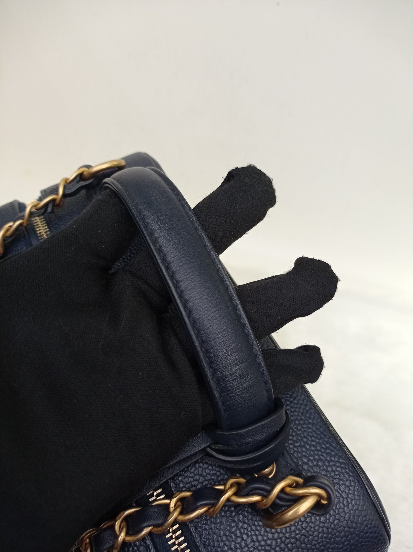 Chanel Filigree Vanity Case Large Caviar Navy GHW #27