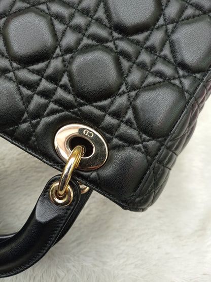 Lady Dior Small Lamb Black GHW 2018