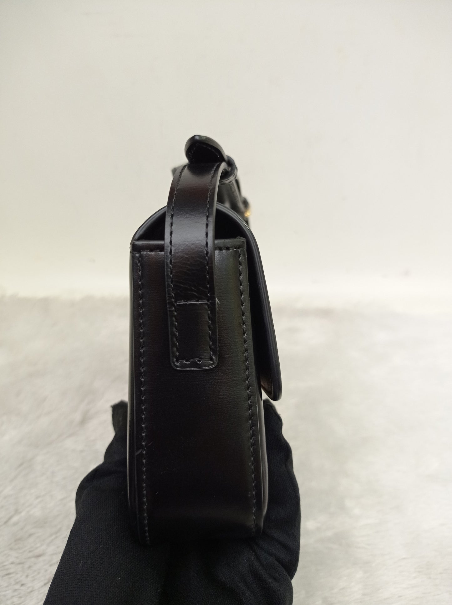 Celine Triomphe Shoulder Calfskin Black GHW 2022