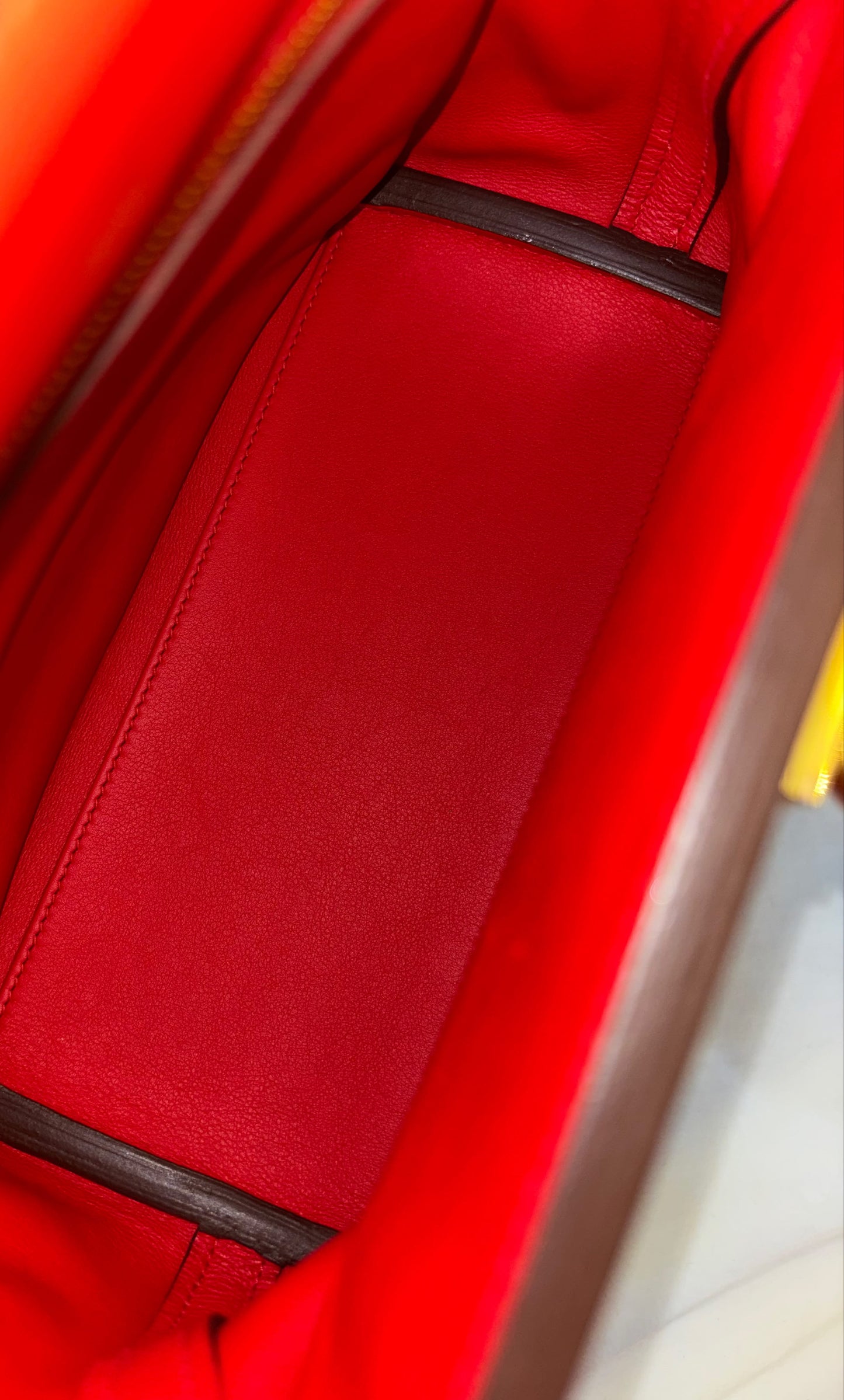 Hermes 2424 Mini Evercolour Swift Rouge De Coeur GHW #Y