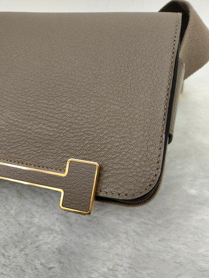 Hermes Geta Chevre Etoupe GHW #U