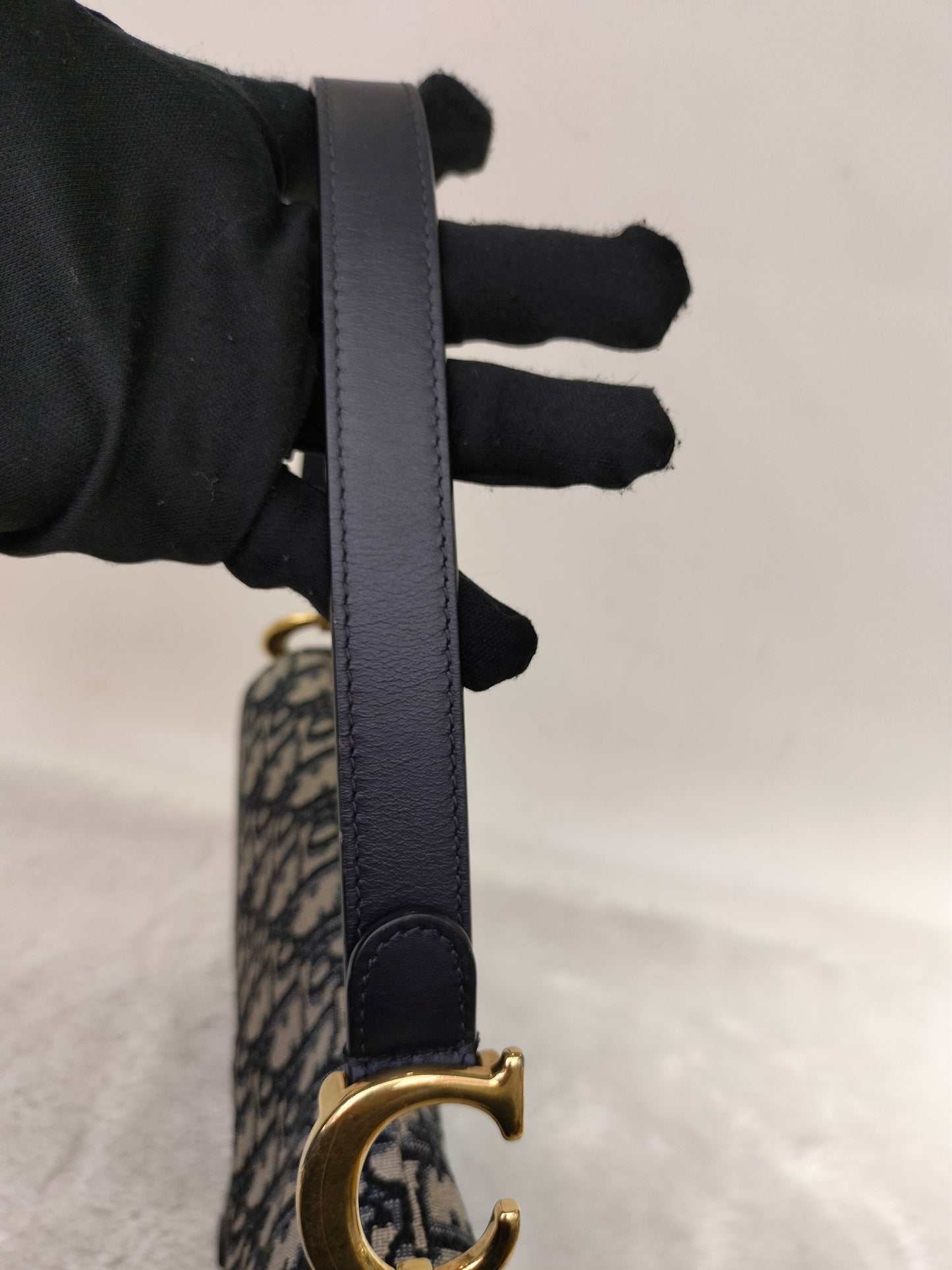 Dior Saddle Medium Oblique Navy GHW 2018