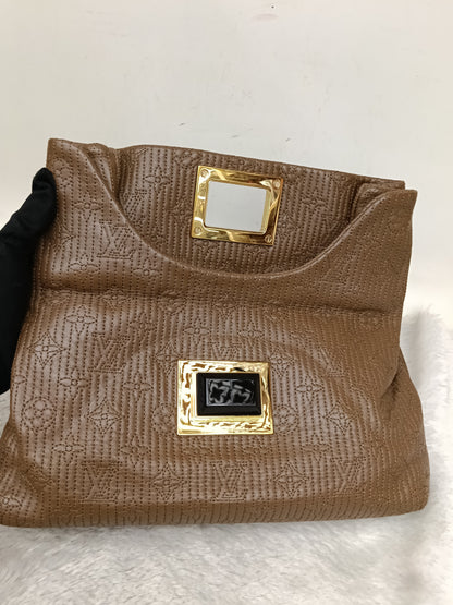 LV Altair Clutch Monogram Jacquard Brown 2012