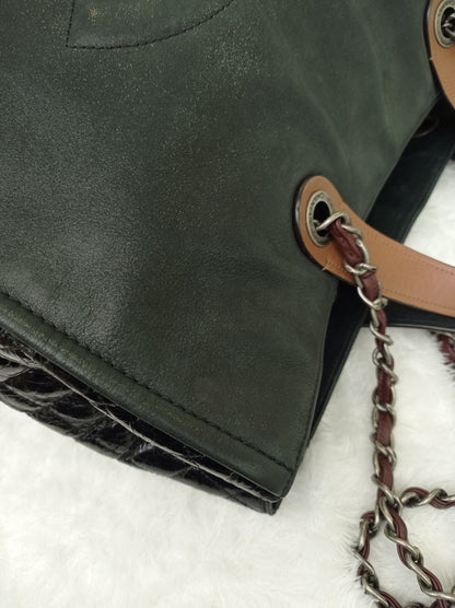Chanel In The Mix Timeless Shopping Tote Iridescent Calfskin Black RHW #14