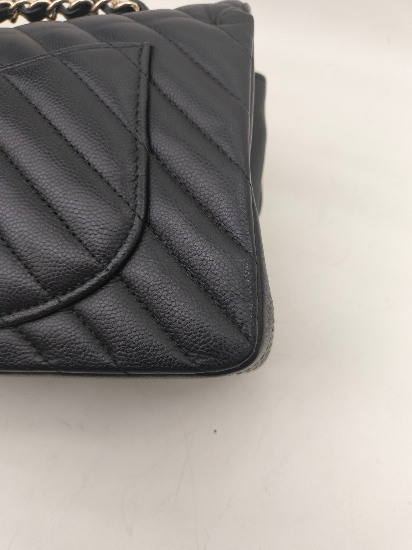 Chanel Small Chevron Caviar Black GHW DF #31