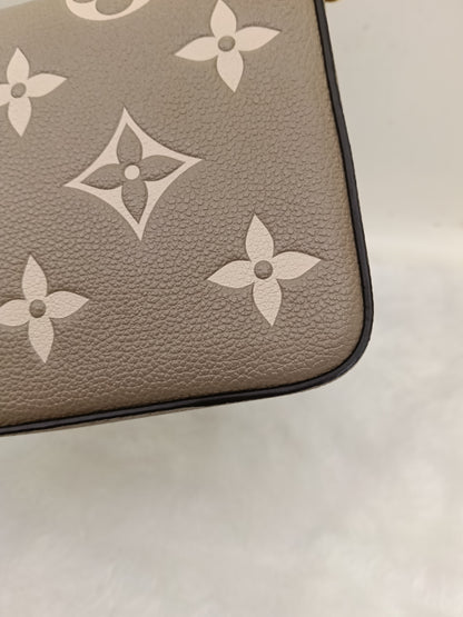 LV Felicie GM NV Monogram Empreinte Tourterelle Creme 2024 (CHIP)