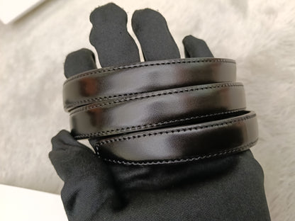 Celine Triomphe Belt Small Elegant Smooth Calfskin Black GHW size 80