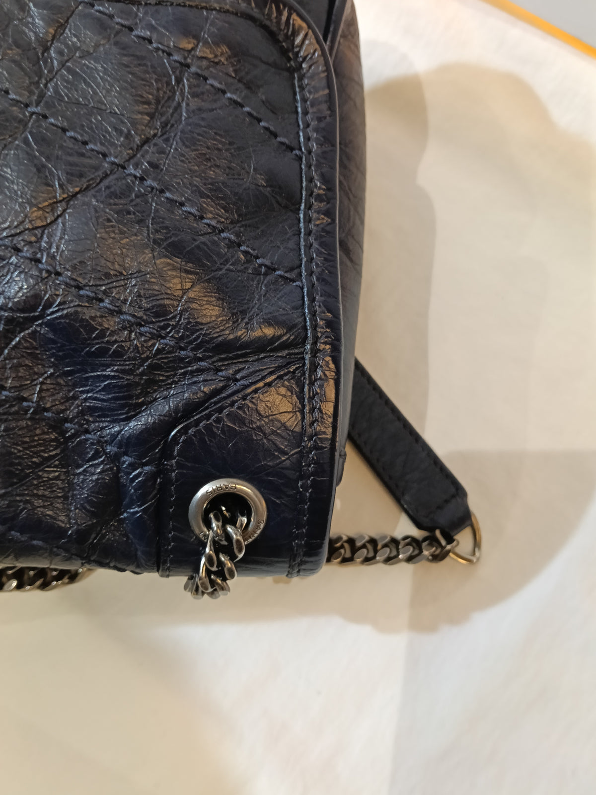 YsL Niki Baby Calfskin Navy RHW 2018