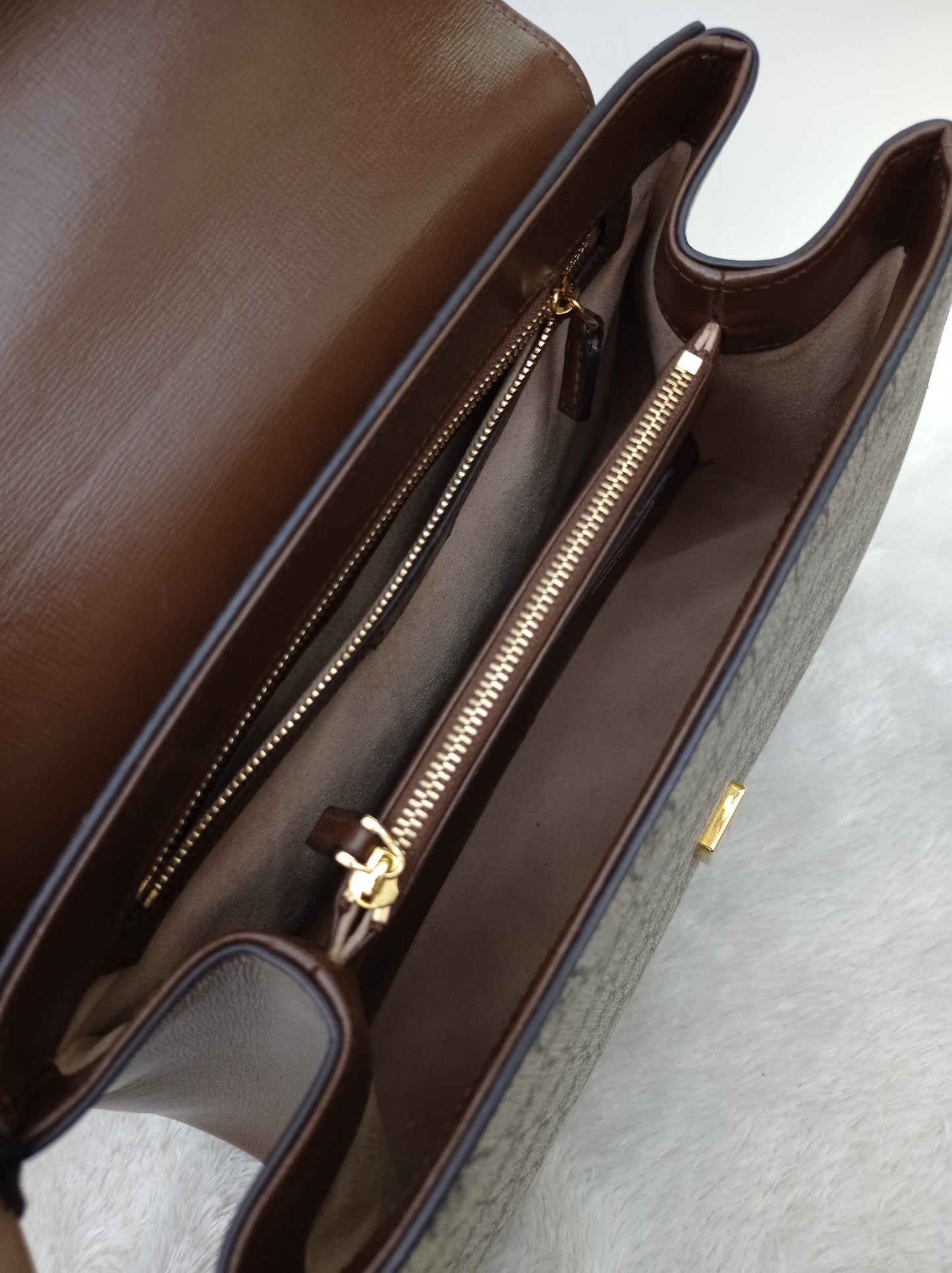 Gucci Top Handle Horsebit Medium Brown GHW