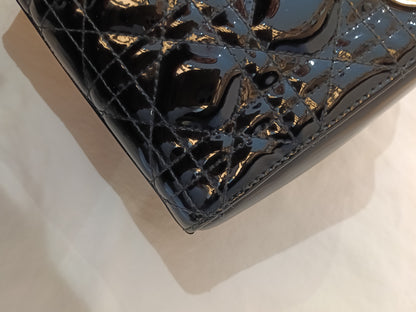 Lady Dior Mini Patent Black GHW 2019