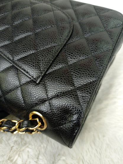 Chanel Medium Caviar Black GHW DF (CHIP)