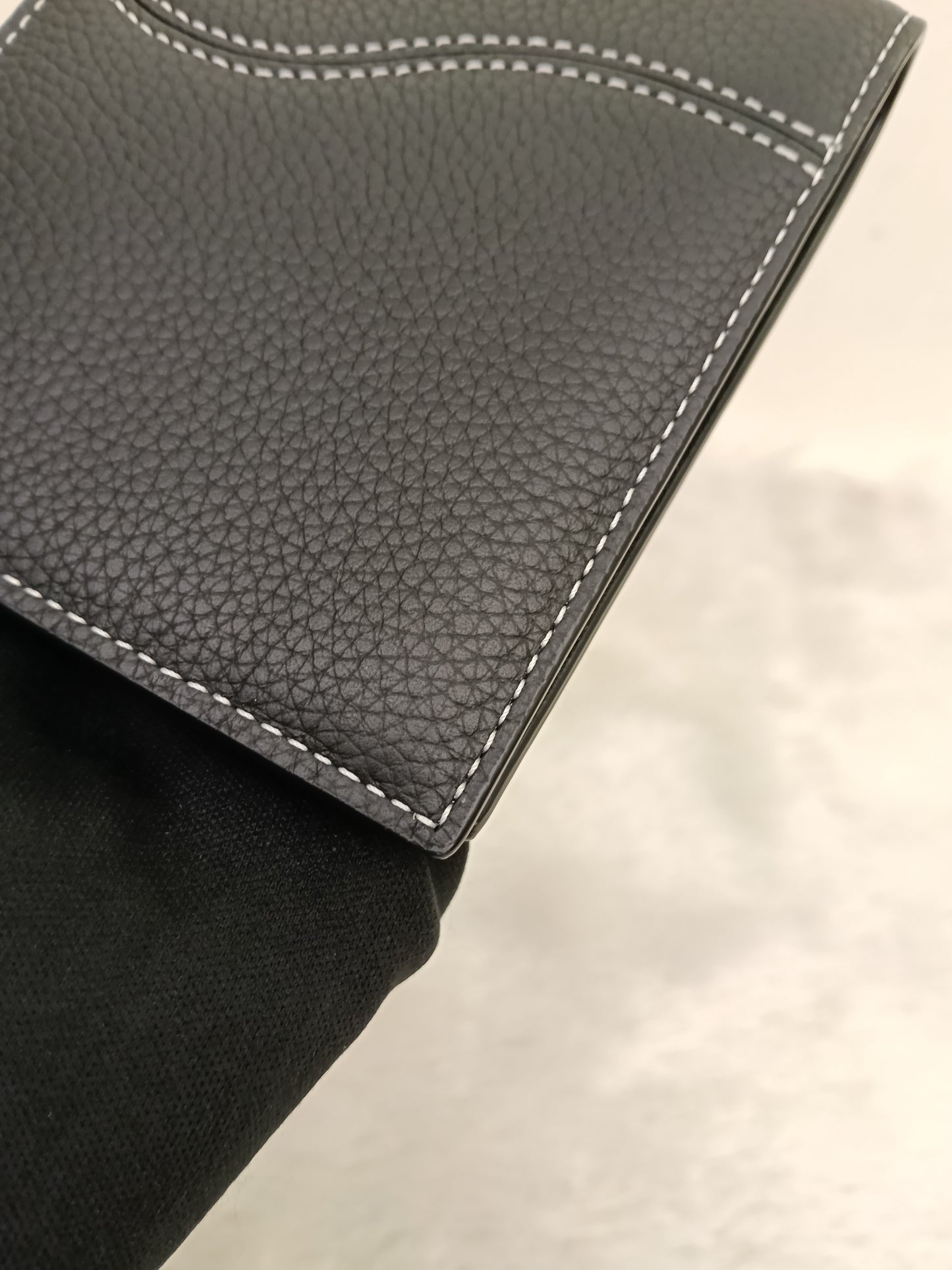 *Neverbeen Used* Dior Bifold Wallet Saddle Grained Calfskin Marquetry Black 2023