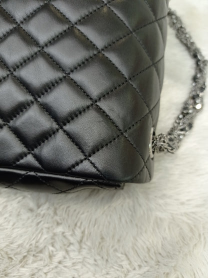 Chanel Medium Westminster Pearl Flap Lamb Black SHW #21