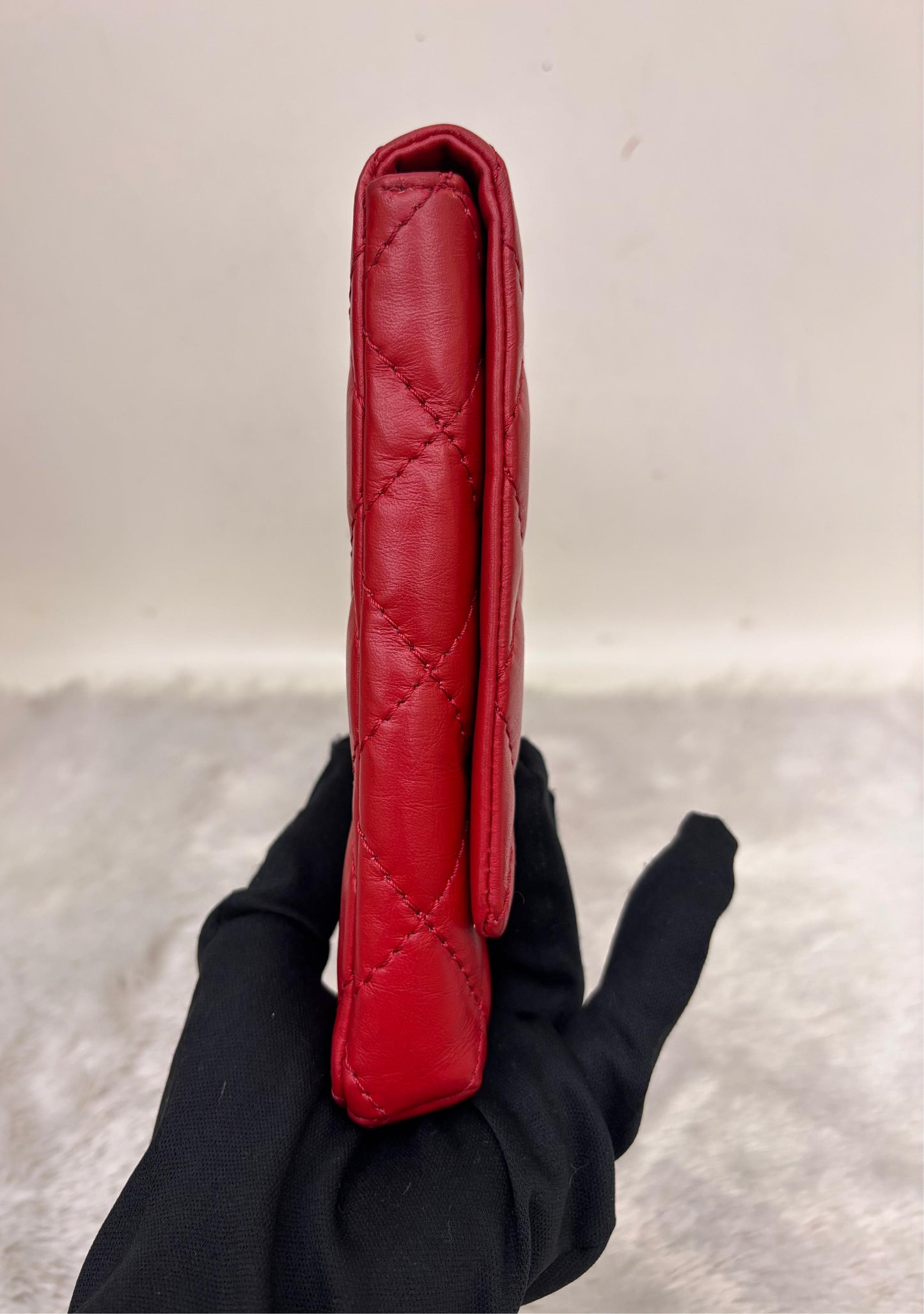 Chanel 2.55 Reissue Fold Over Clutch Calfskin Red GHW #26
