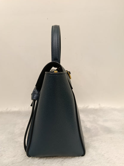 Celine Nano Belt Grained Abyss Blue GHW 2018