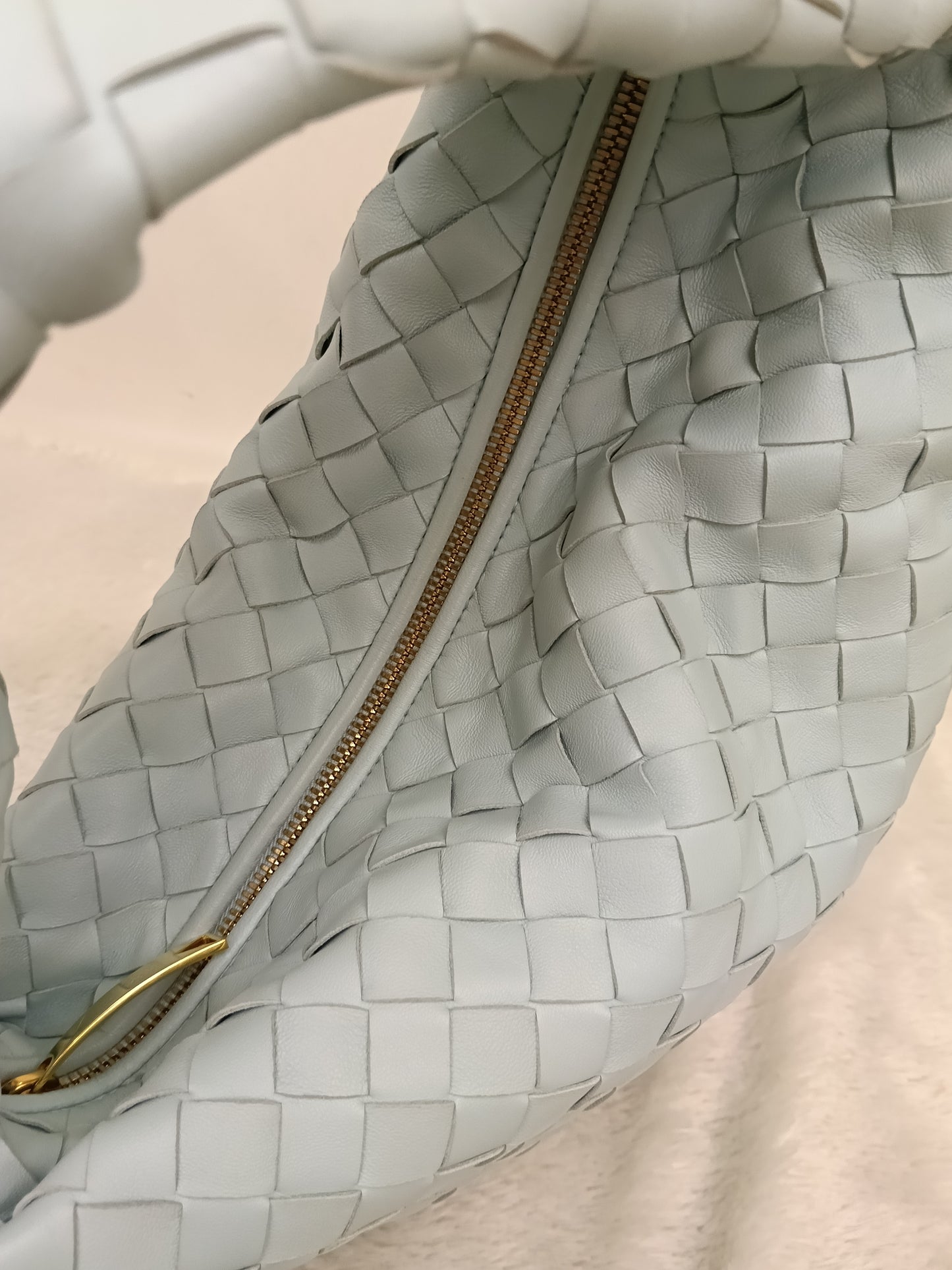 Bottega Veneta Teen Jodie Light Blue GHW