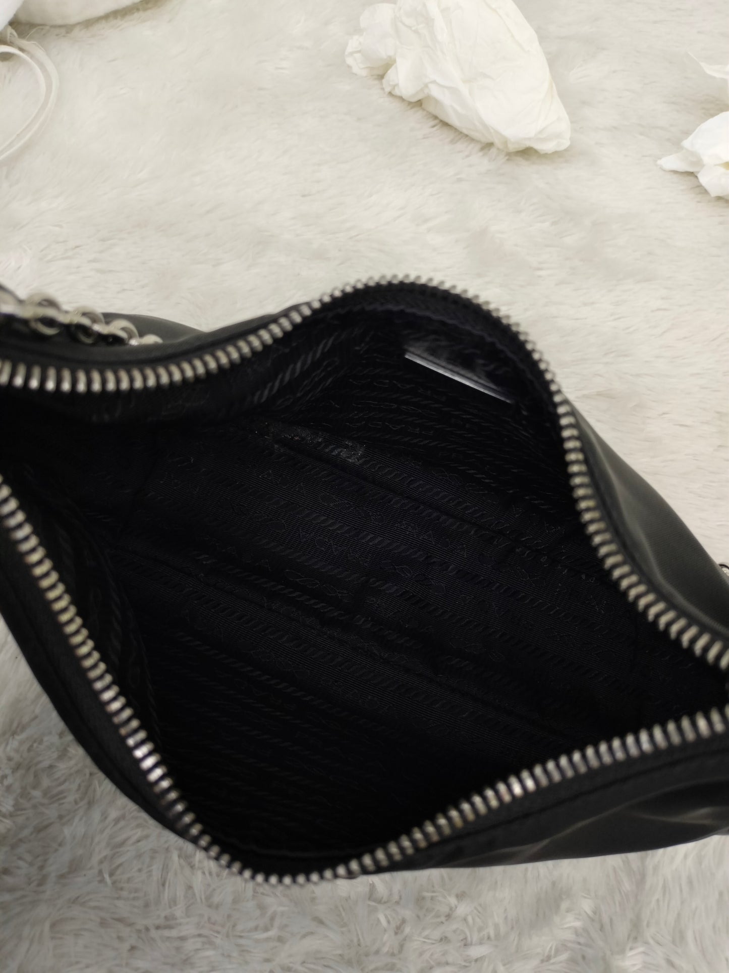 Prada Tessuto Saffian Nero Multi Pochette Re Edition Nylon SHW 2021