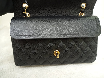 Chanel Medium Caviar Black GHW DF (CHIP)