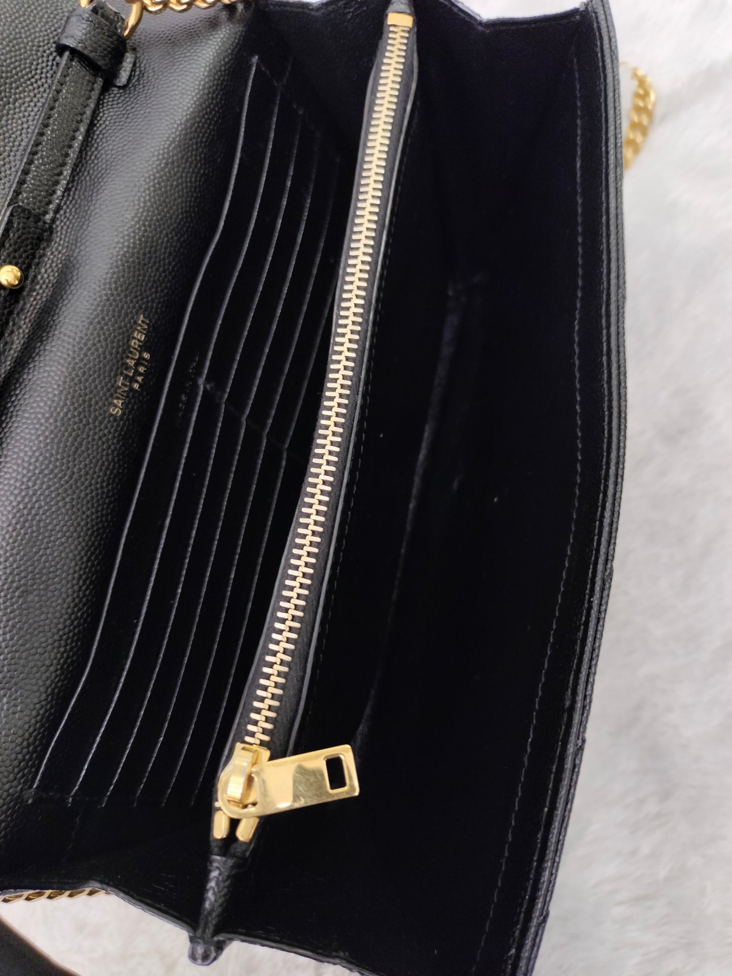 YsL WOC Chevron Grained Black GHW