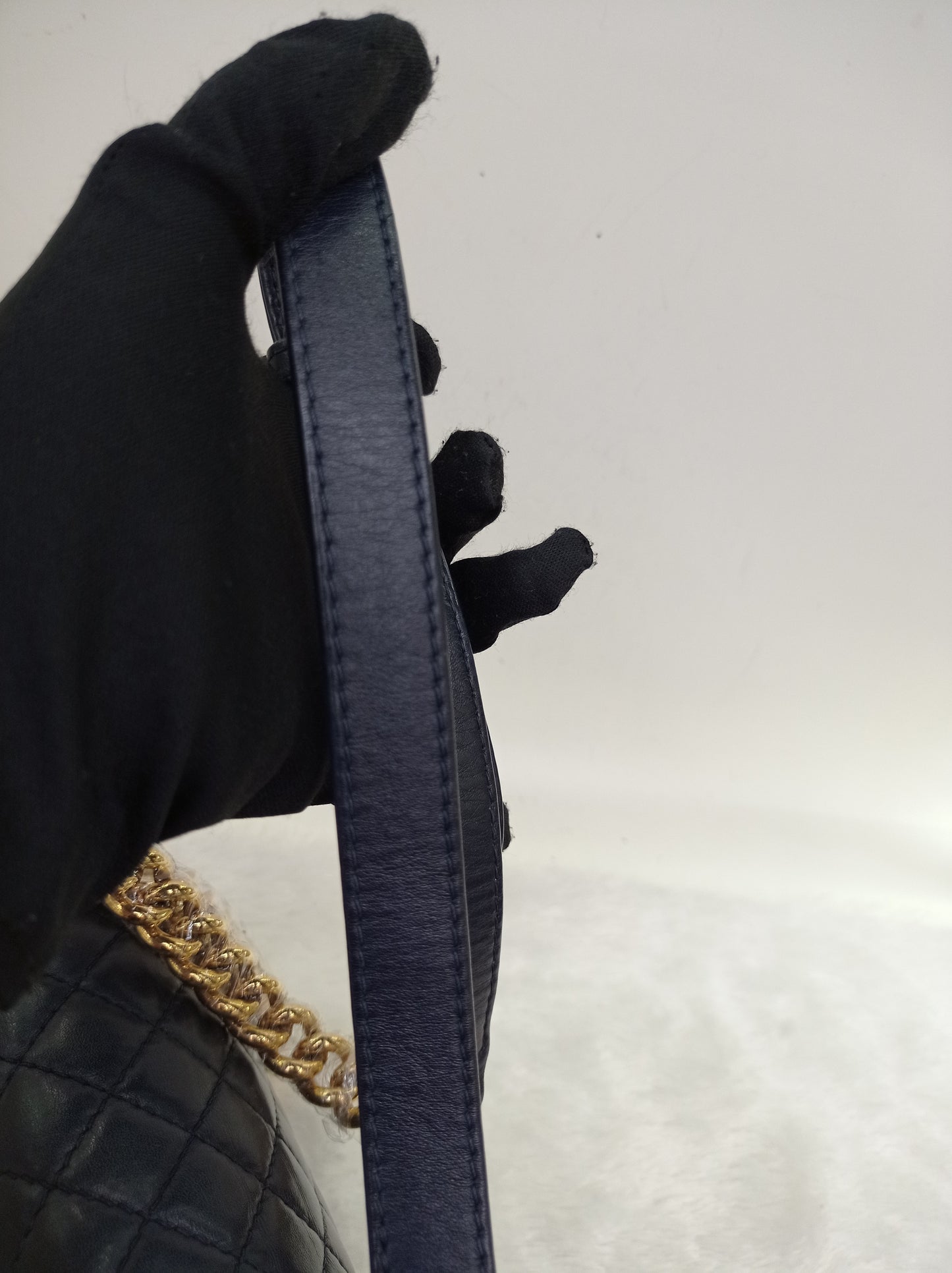 Chanel Boy 25 Round Chain Calfskin Navy Blue GHW #29