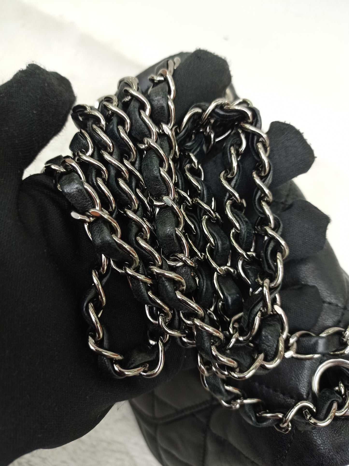 Chanel Accordion Flap Mini Lamb Black SHW #18