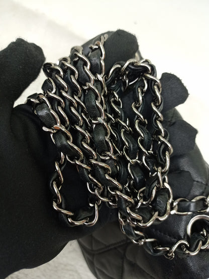 Chanel Accordion Flap Mini Lamb Black SHW #18