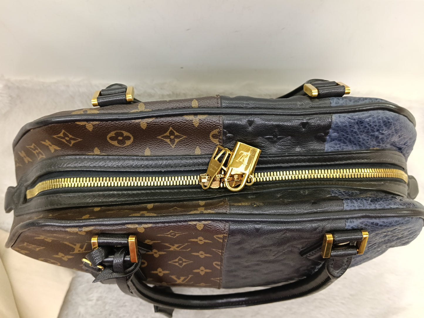LV Blocks Zipped Tote Monogram Marine Noir 2011