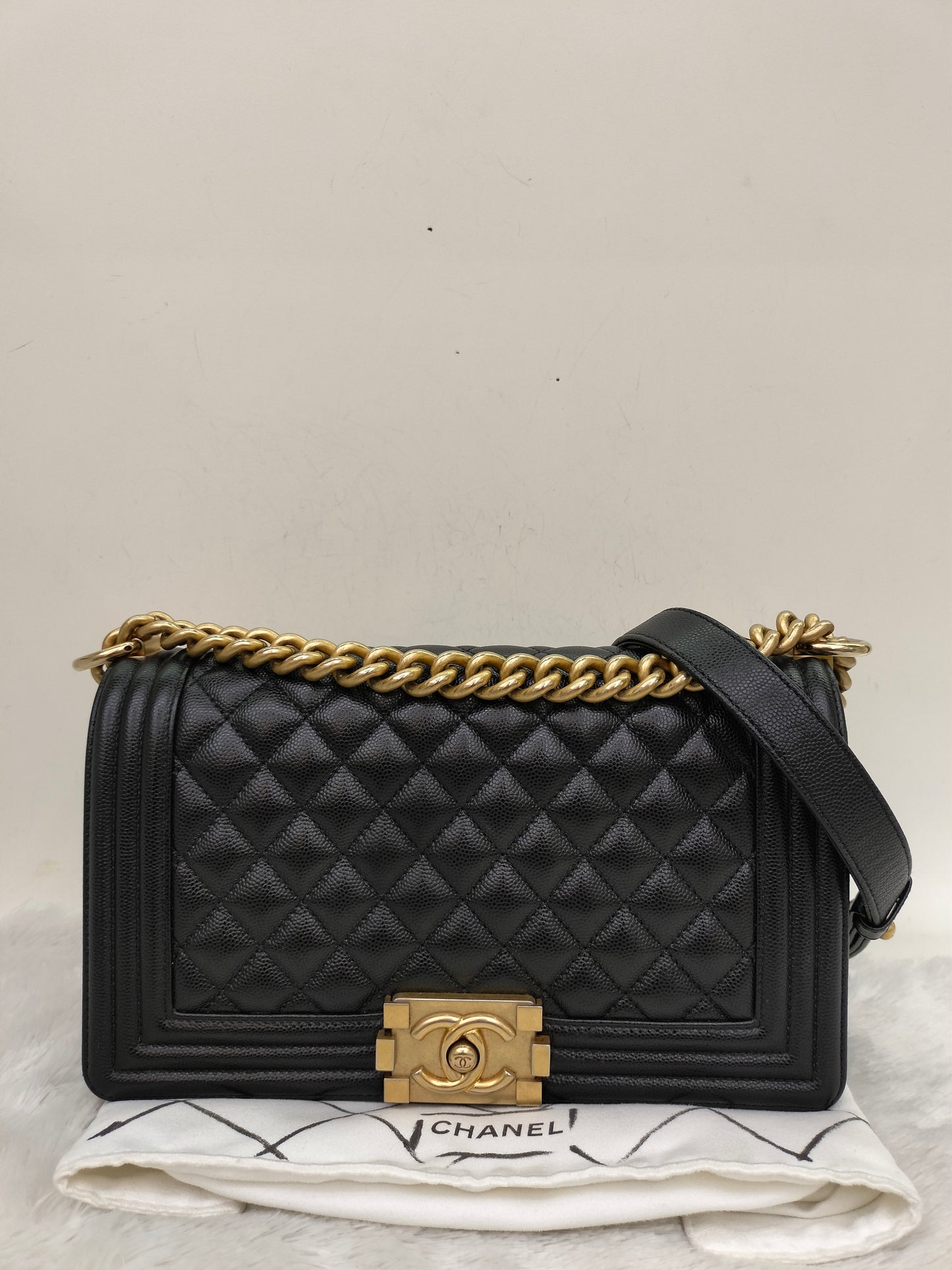 Chanel Boy 25 Caviar Black GHW #27
