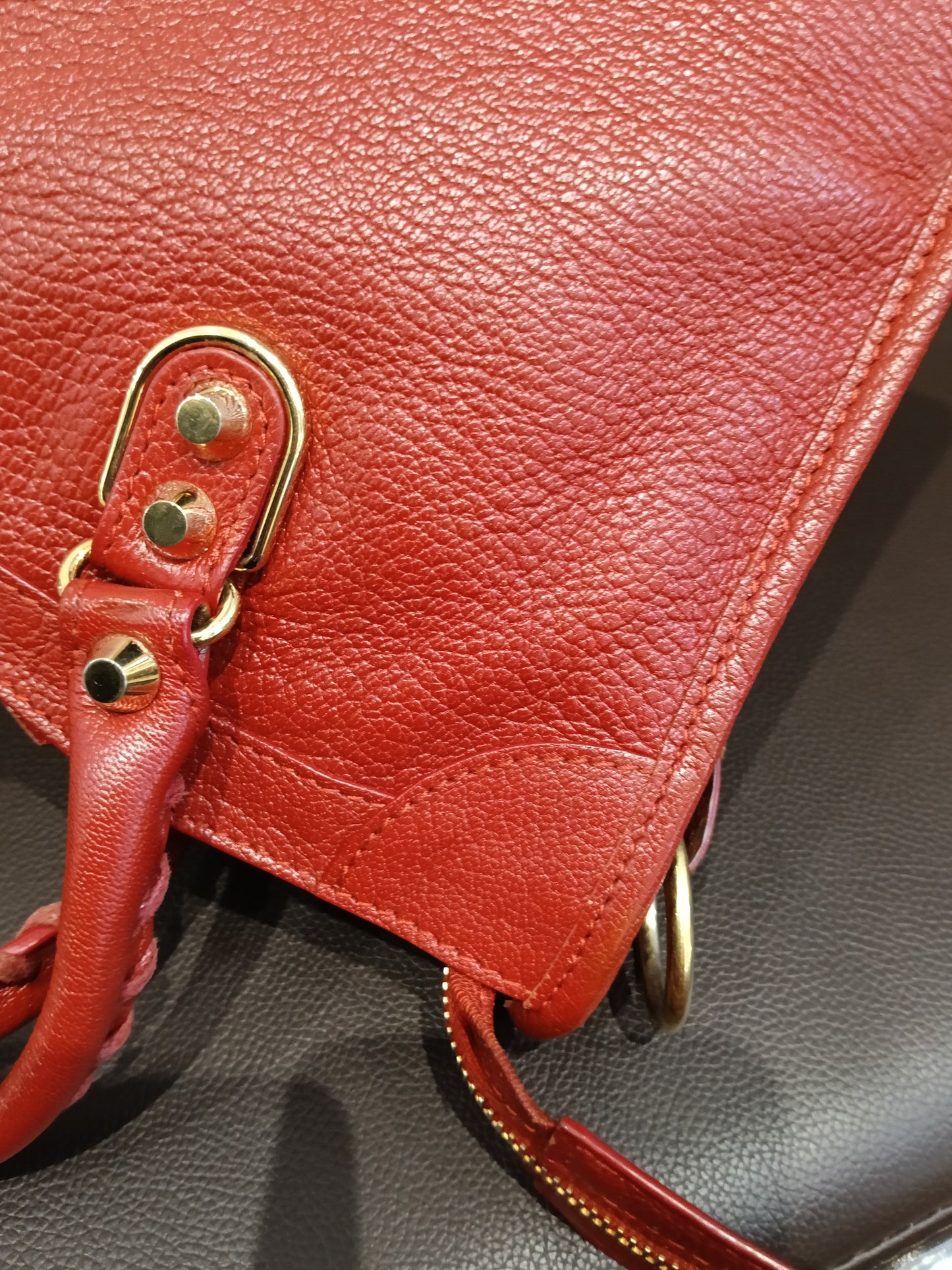 Balenciaga Small City Edge Red GHW 2017