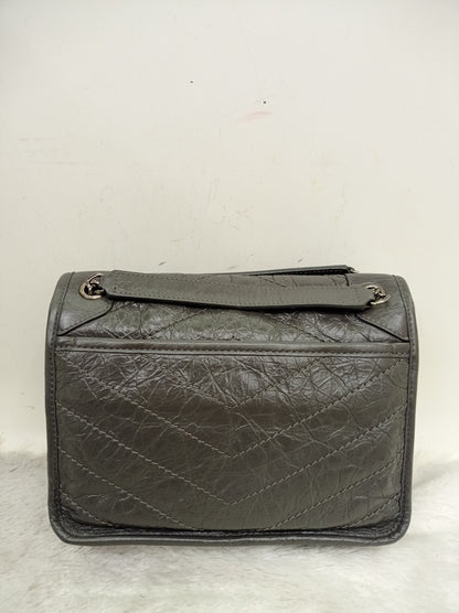 YsL Niki Baby Calfskin Grey RHW 2018