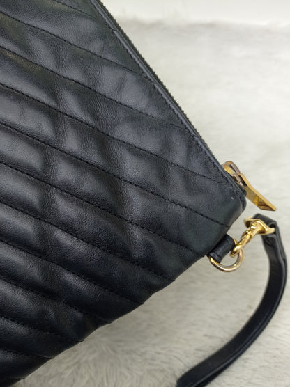 YsL Tablet Pouch Matelasse Monogram Cassandre Calfskin Black GHW 2016