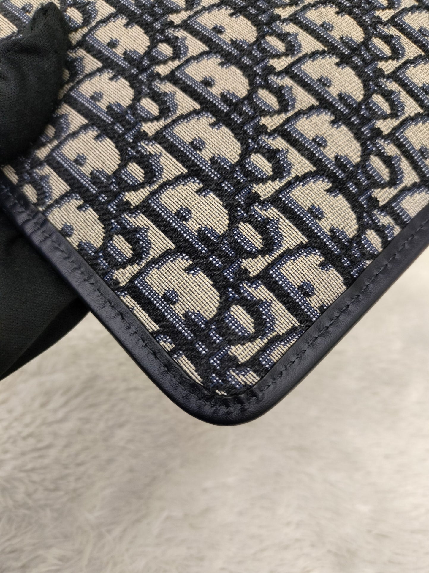 Dior Clutch Logogram Jacquard Oblique Navy GHW 2019