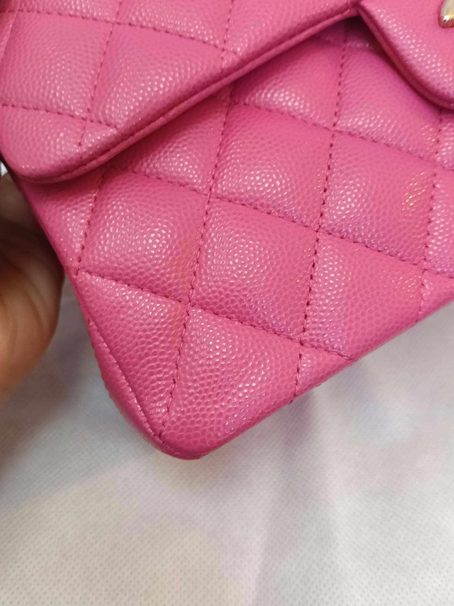 Chanel Small Caviar Pink LGHW (CHIP)