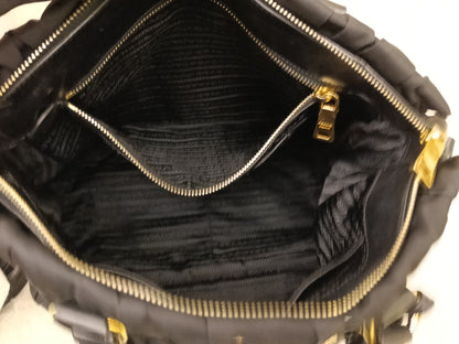 Prada Tessuto Gauffre Nylon Nero GHW
