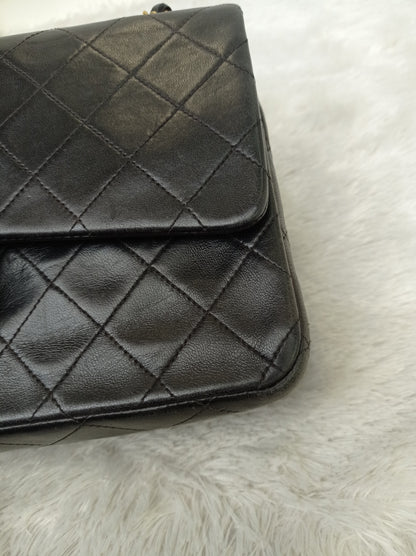Chanel Medium Lamb Black Vintage GHW DF #2