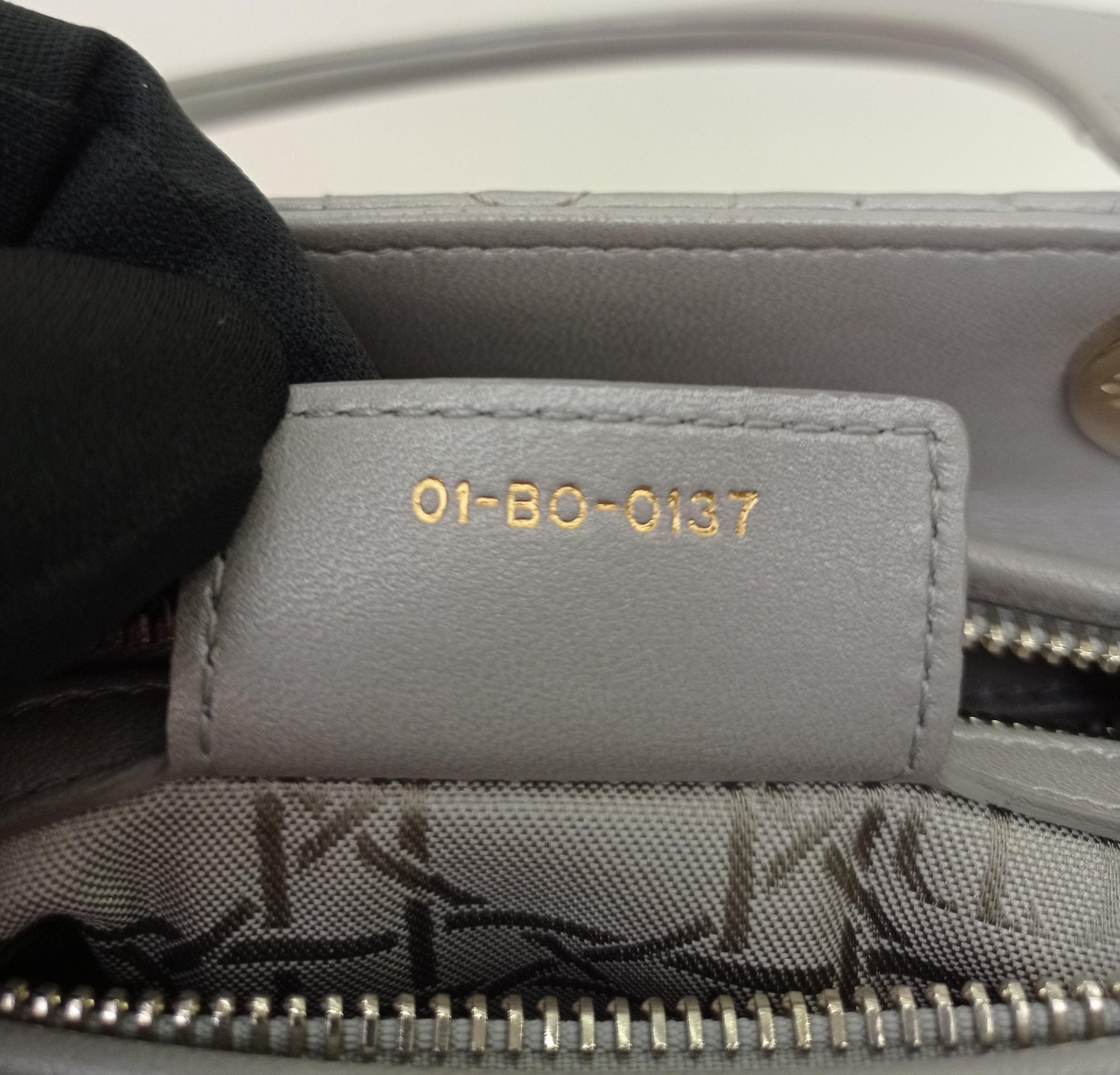 Lady Dior Medium Lamb Grey GHW