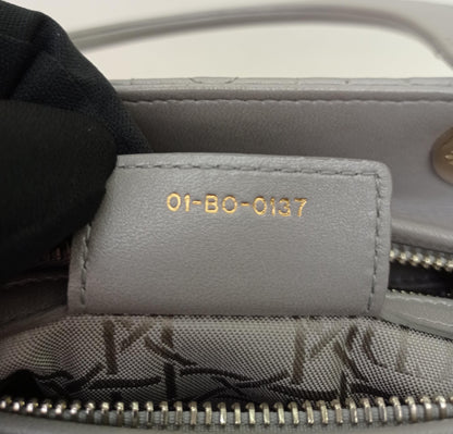Lady Dior Medium Lamb Grey GHW