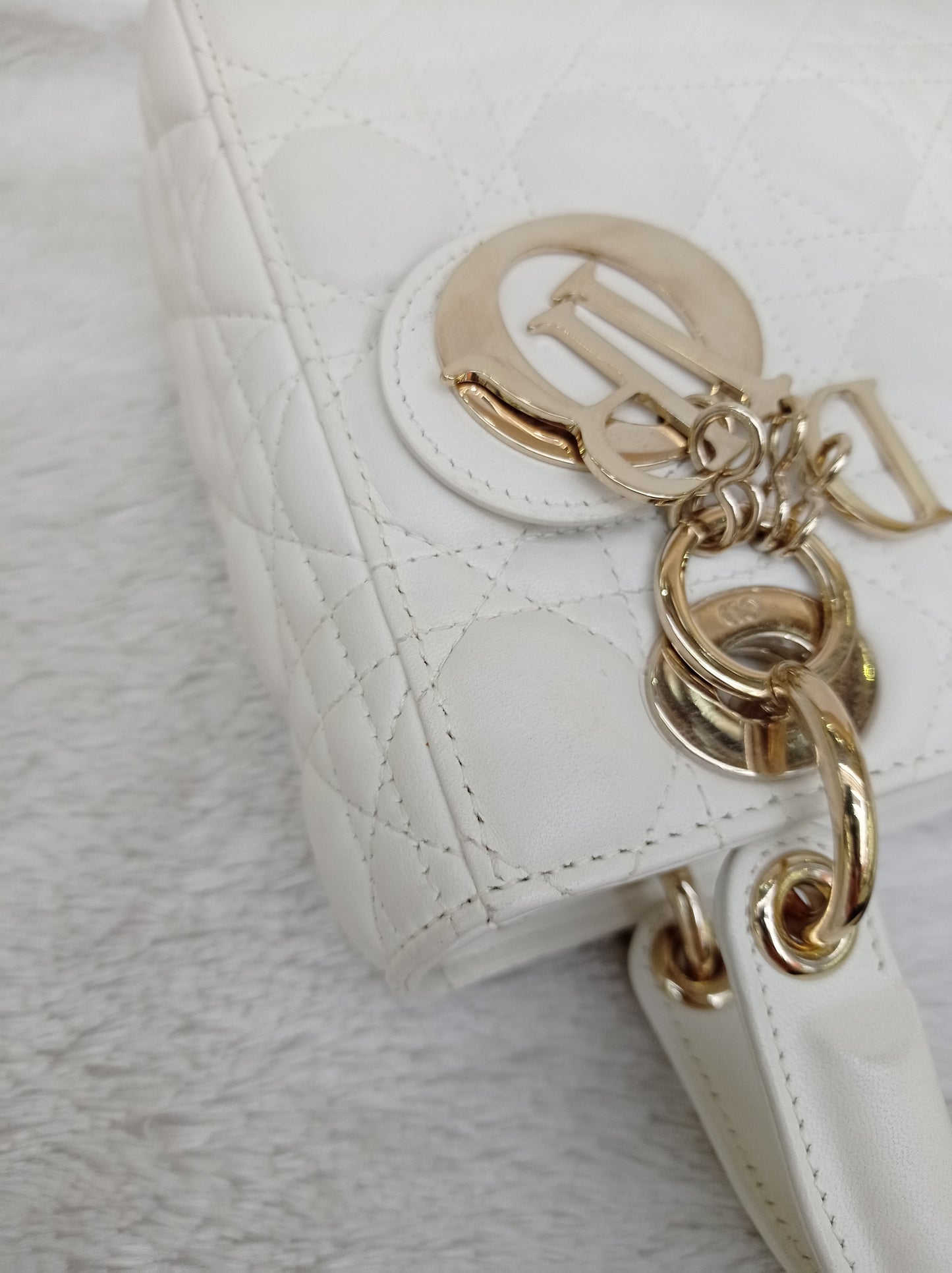 Lady Dior Small Lamb White LGHW 2019