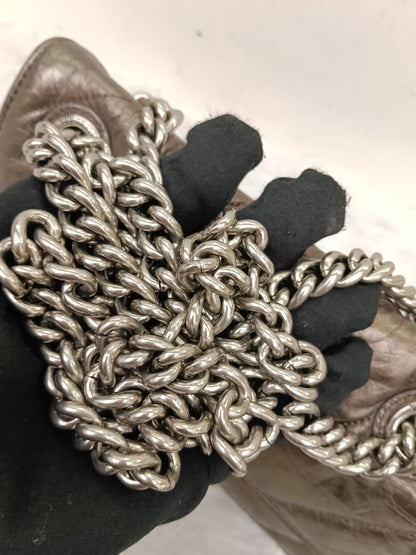 Balenciaga Small Crush Chain Padded Crinkled Dark Bronze SHW 2023