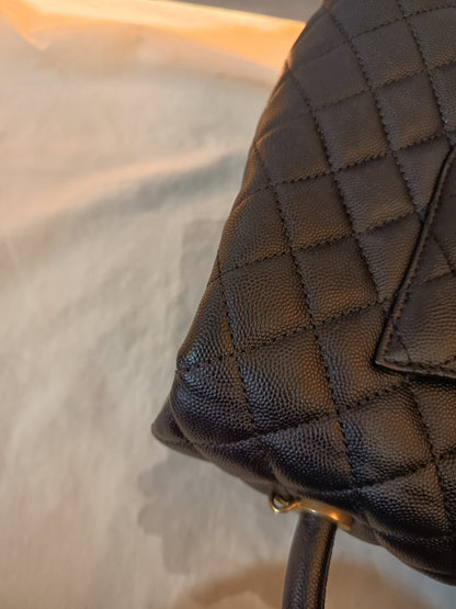Chanel Coco Handle Large Caviar Black GHW #25