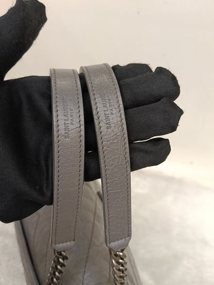 YsL Niki Medium Calfskin Grey RHW 2018