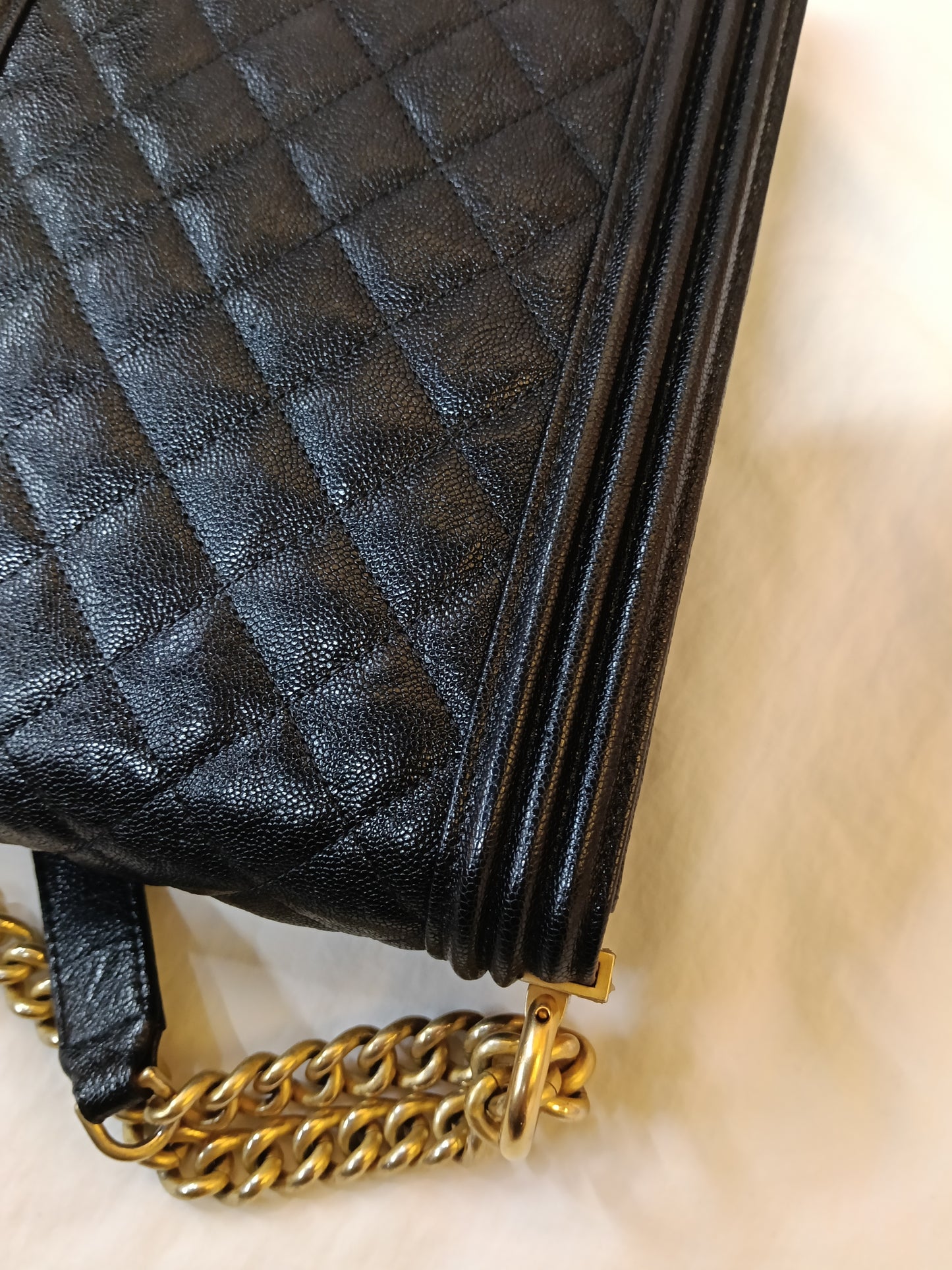 Chanel Boy Vertical Caviar Black GHW #26