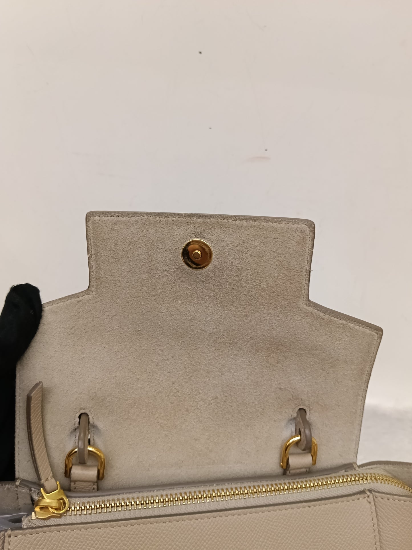 Celine Nano Belt Grained Light Taupe GHW 2018